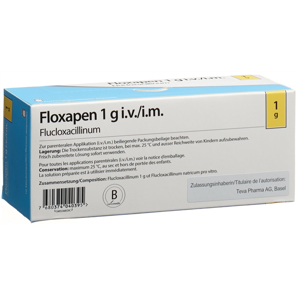 FLOXAPEN subst sèche 1 g flac 10 pce