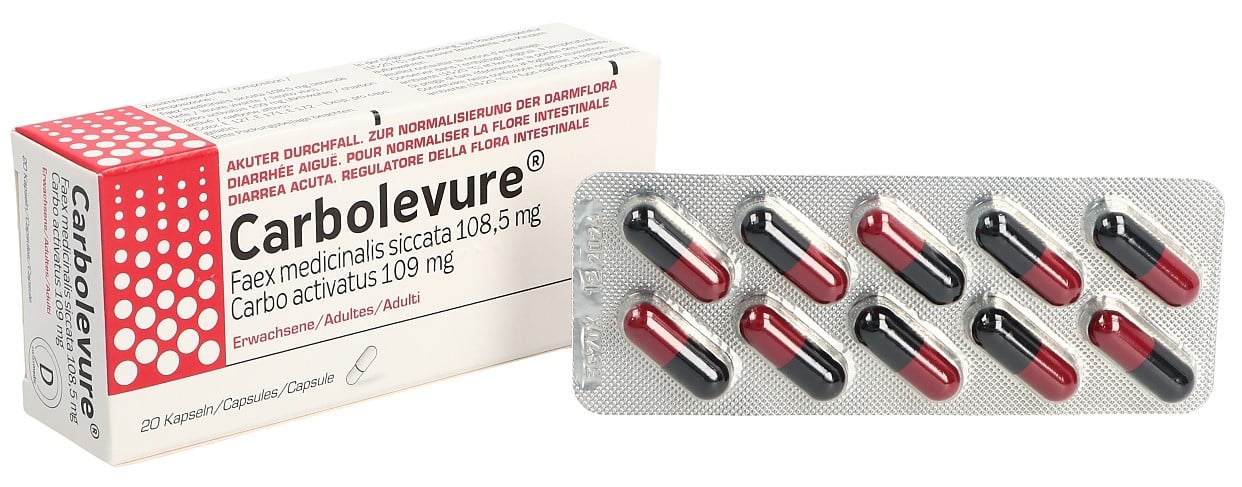 CARBOLEVURE caps adult 20 pce