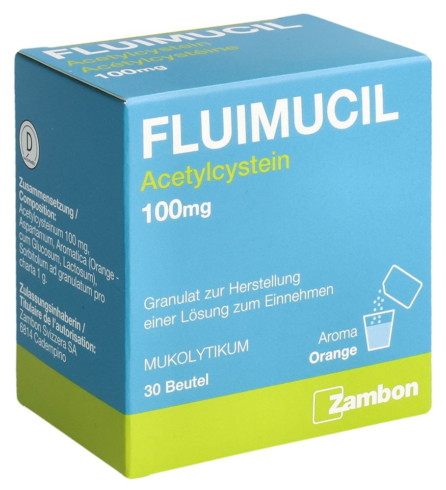 FLUIMUCIL gran 100 mg enf sach 30 pce