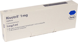 RIVOTRIL conc inj 1 mg 5 amp 1 ml