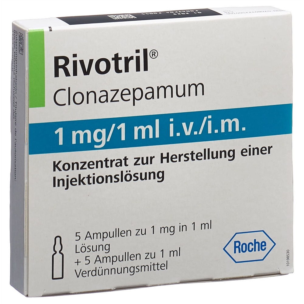 Rivotril, Konzentrat und Lösungsmittel zur Herstellung einer Injektions-/Infusionslösung