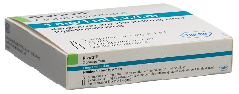 Rivotril, Konzentrat und Lösungsmittel zur Herstellung einer Injektions-/Infusionslösung