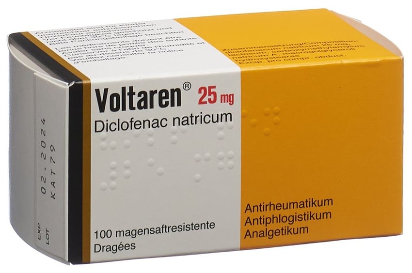 VOLTARENE drag 25 mg 100 pce