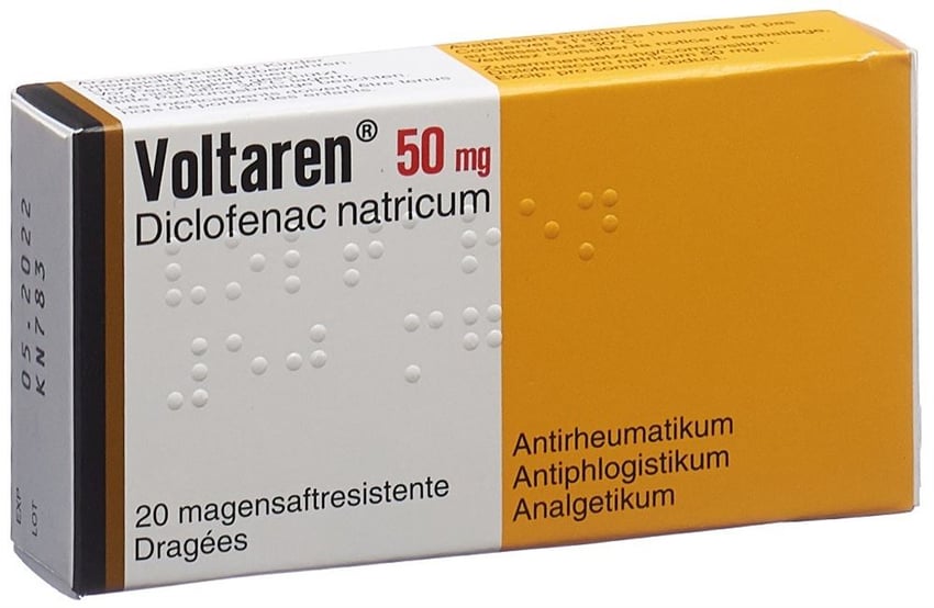 VOLTARENE drag 50 mg 20 pce