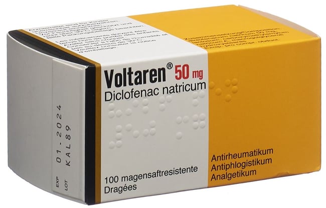 VOLTARENE drag 50 mg 100 pce