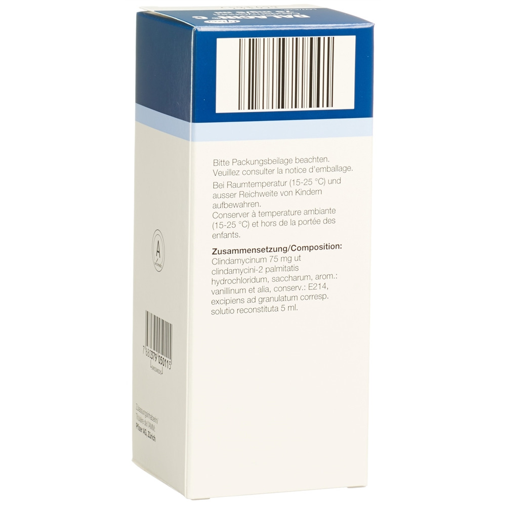 Dalacin C 75 mg/5 ml, Granulat zur Herstellung einer Lösung zum Einnehmen