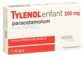 TYLENOL enfants supp 200 mg 10 pce
