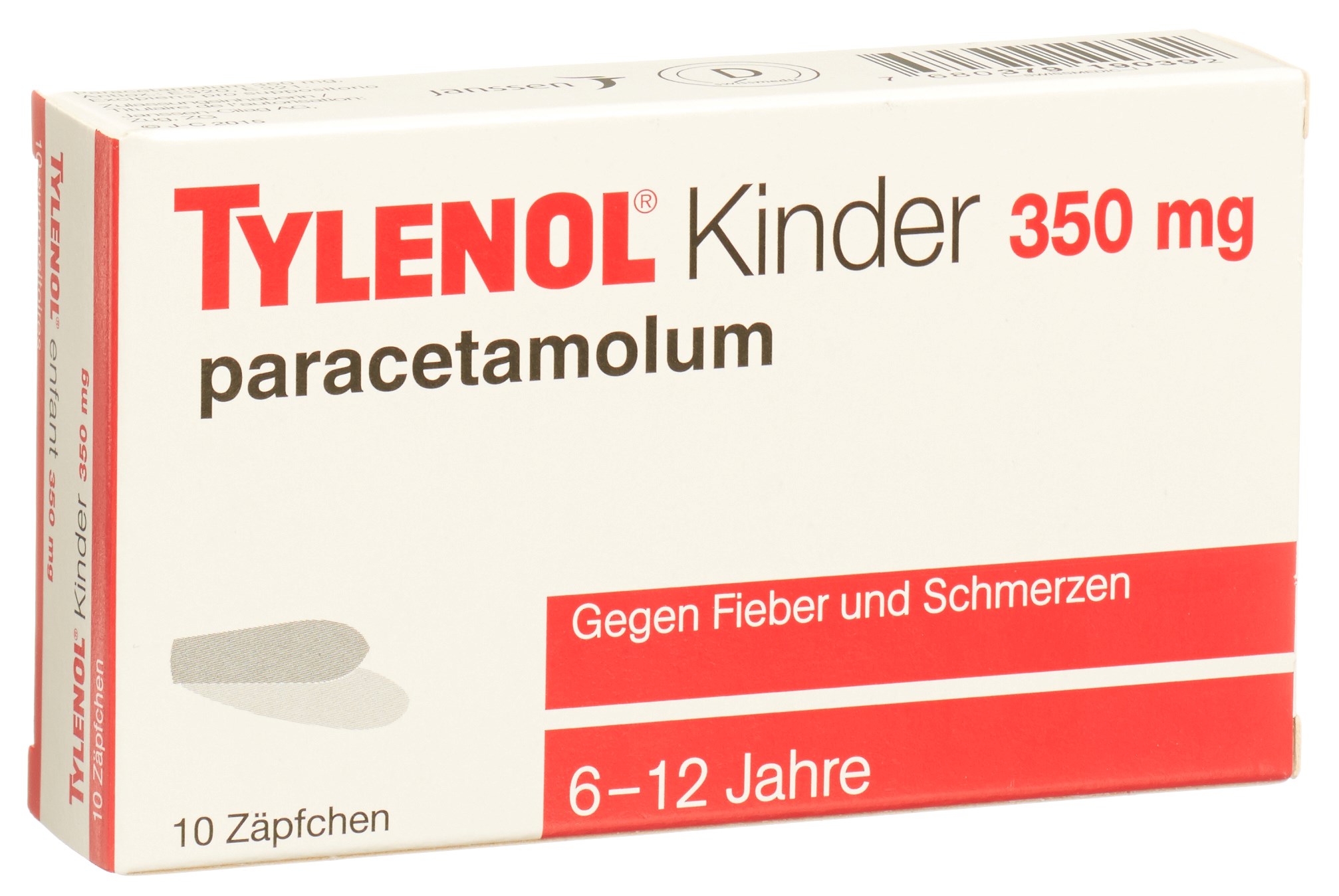 TYLENOL enfants supp 350 mg 10 pce