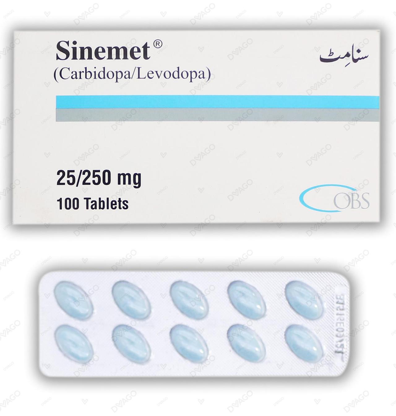 SINEMET cpr 25mg/250mg 100 pce