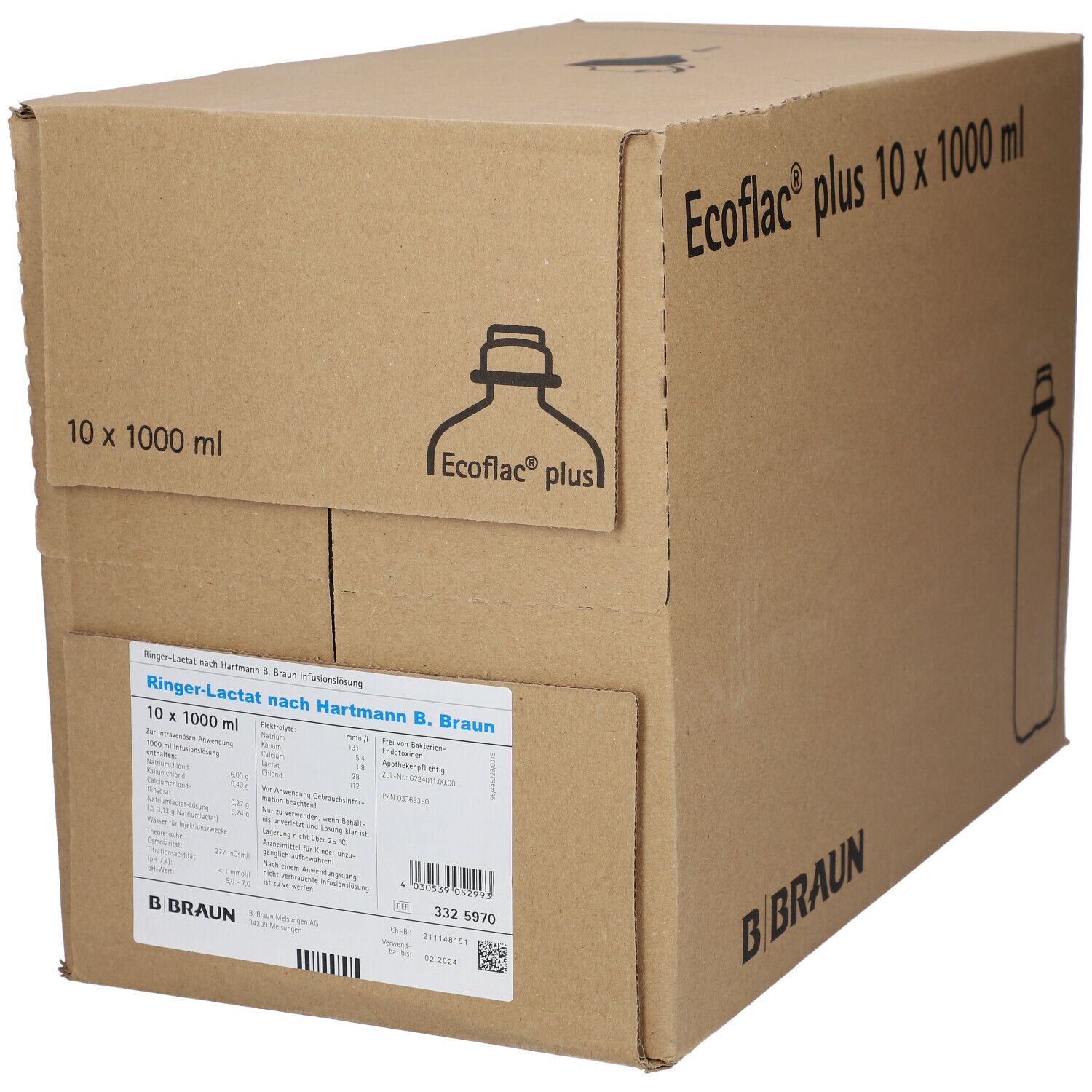 RINGERLAC Braun Hartm 1000ml Ecobag 10 pce