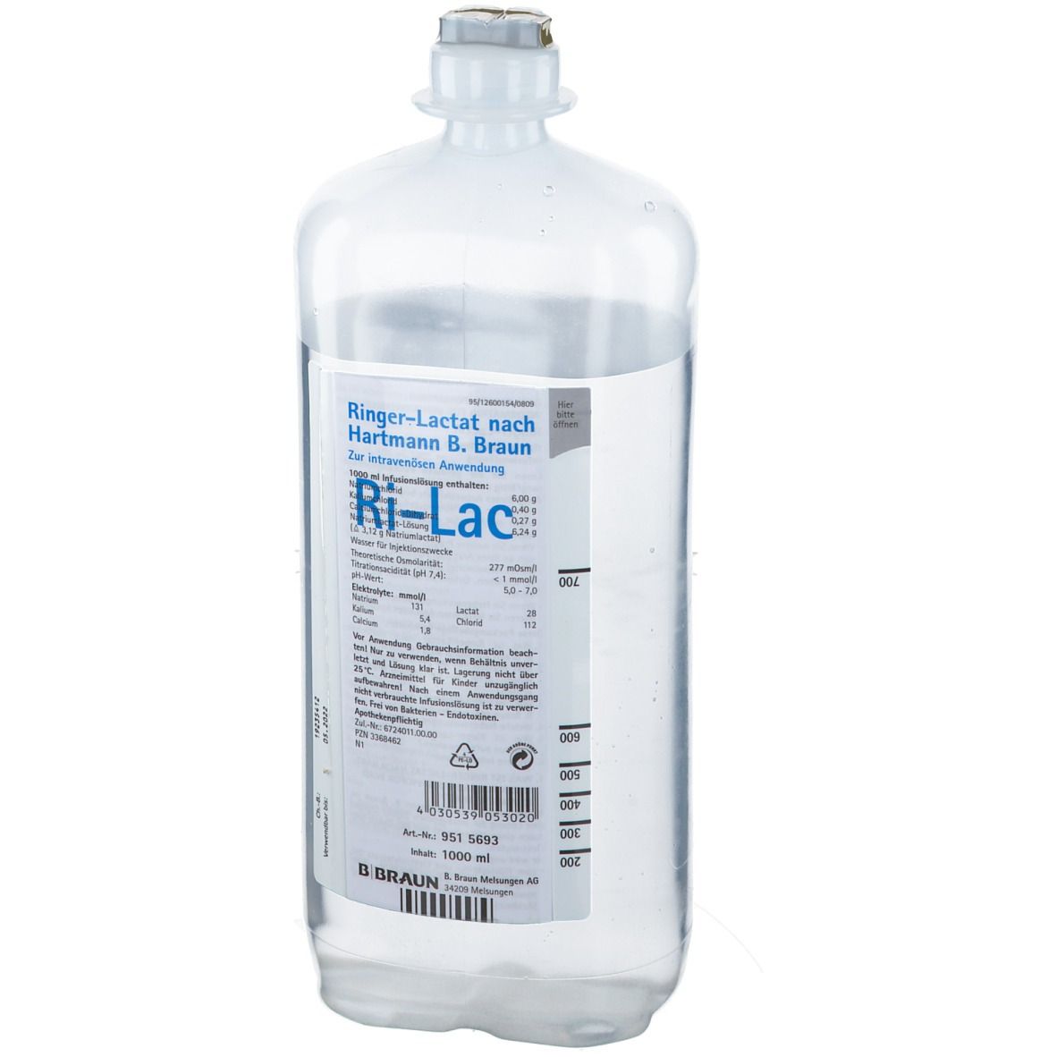 RINGERLAC GLUC Braun Hartm 5 % 1000ml Ecob 10 pce
