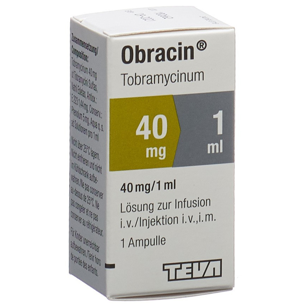 OBRACIN sol inj 40 mg/ml flac 1 ml