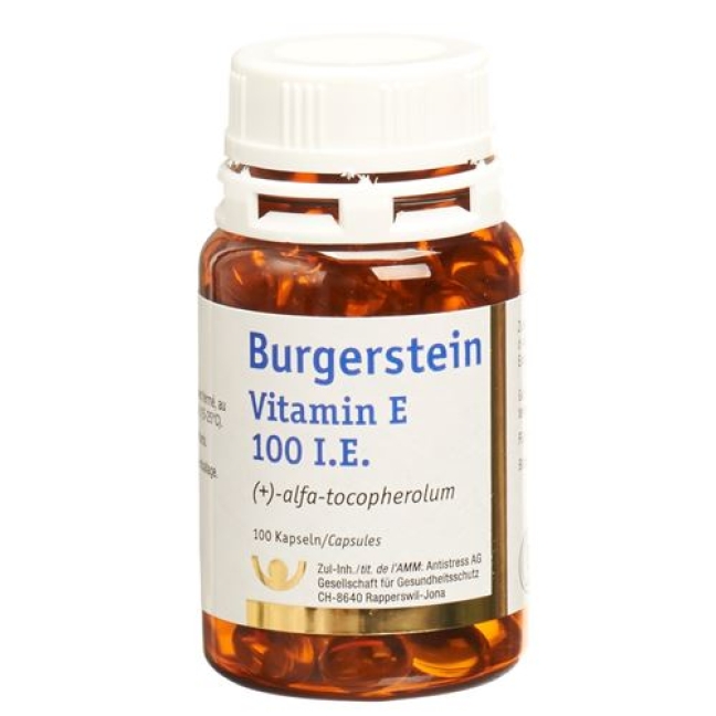 BURGERSTEIN Vitamin E caps moll 100 UI bte 100 pce