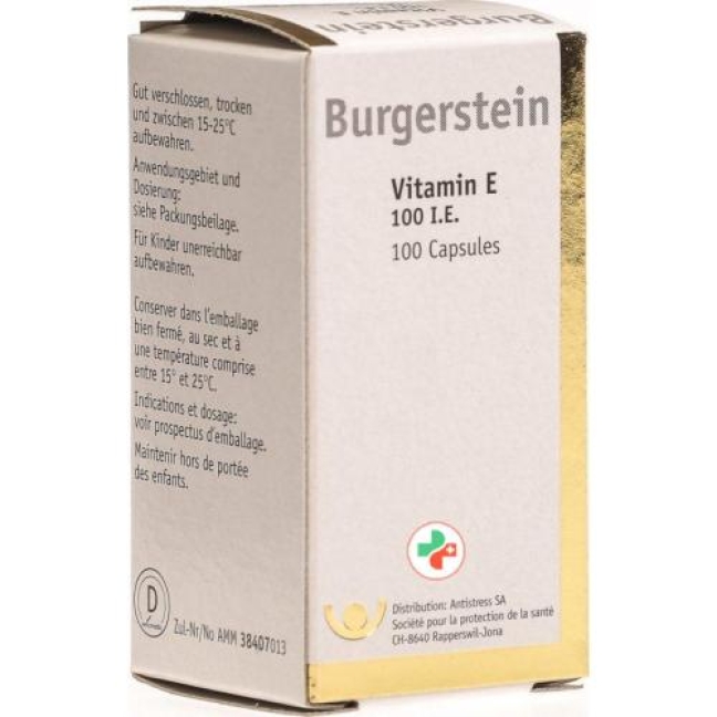 BURGERSTEIN Vitamin E caps moll 100 UI bte 100 pce