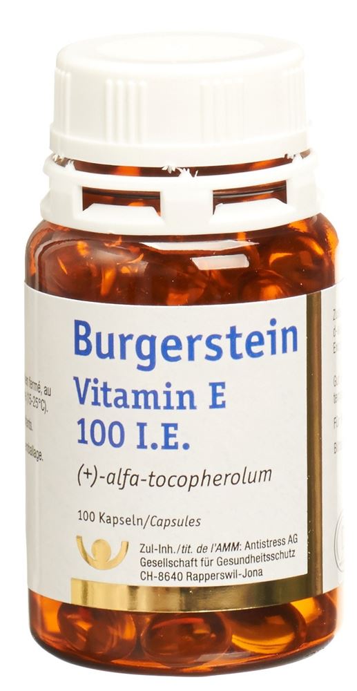 BURGERSTEIN Vitamin E caps moll 100 UI bte 100 pce