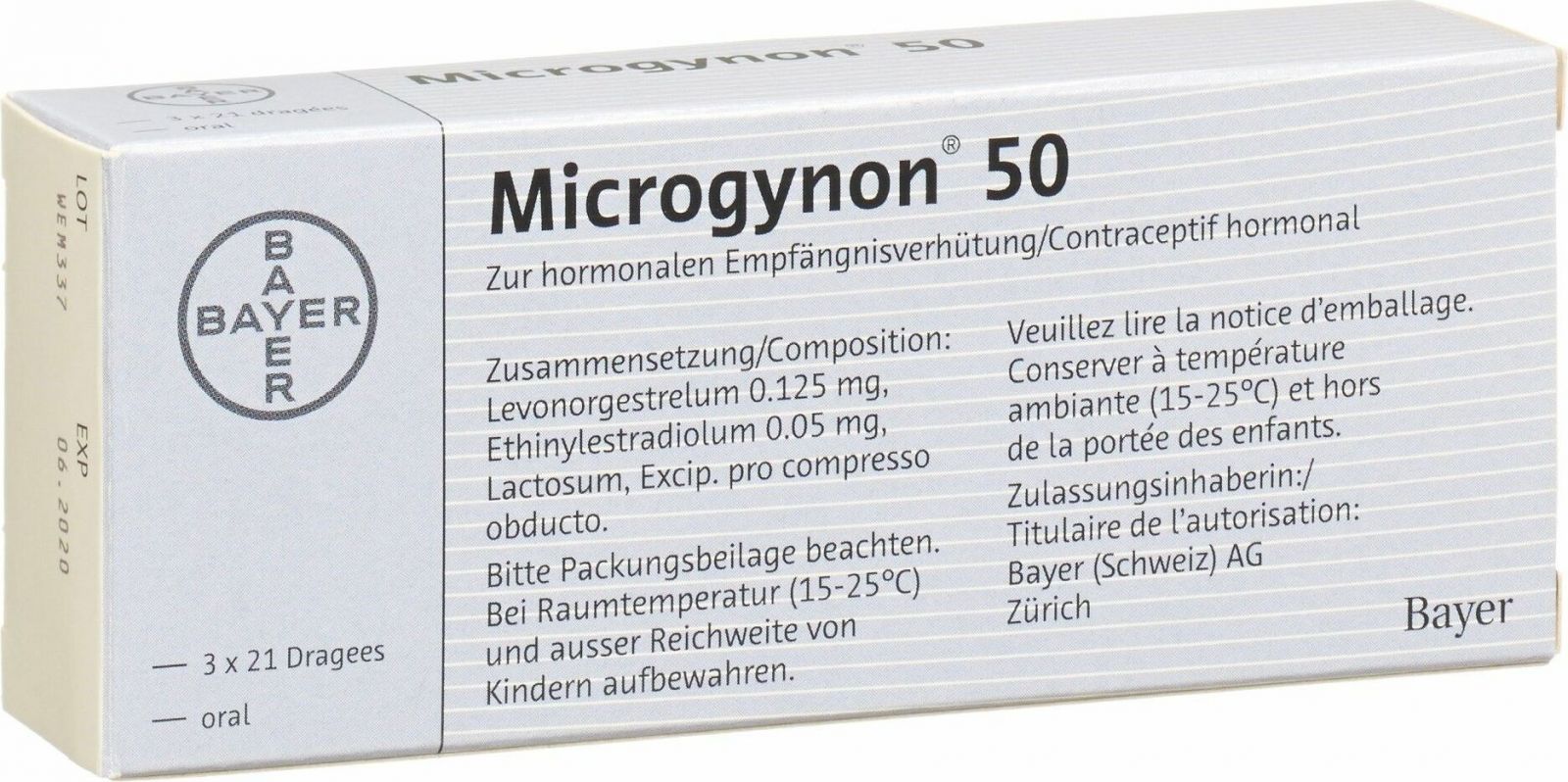 MICROGYNON 50 drag 3 x 21 pce