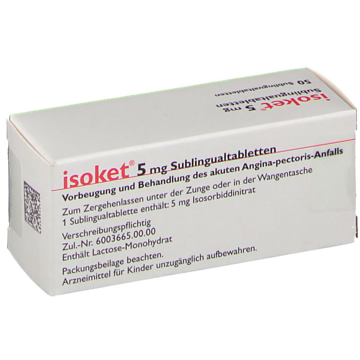 ISOKET cpr subling 5 mg 50 pce