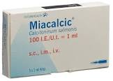 MIACALCIC sol inj 100 UI/ml 5 amp 1 ml