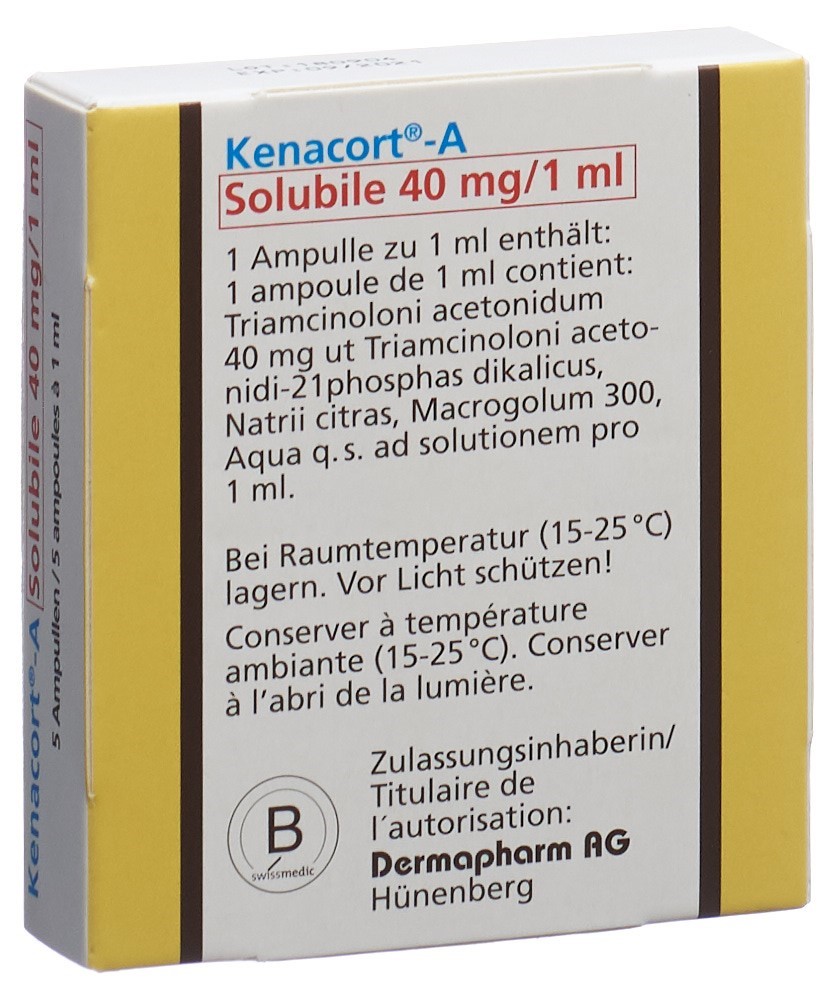 KENACORT A Solubile sol inj 40 mg/1ml amp 5 pce
