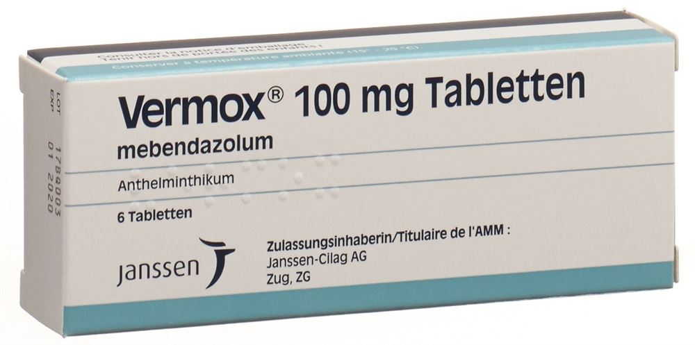 VERMOX cpr 100 mg 6 pce