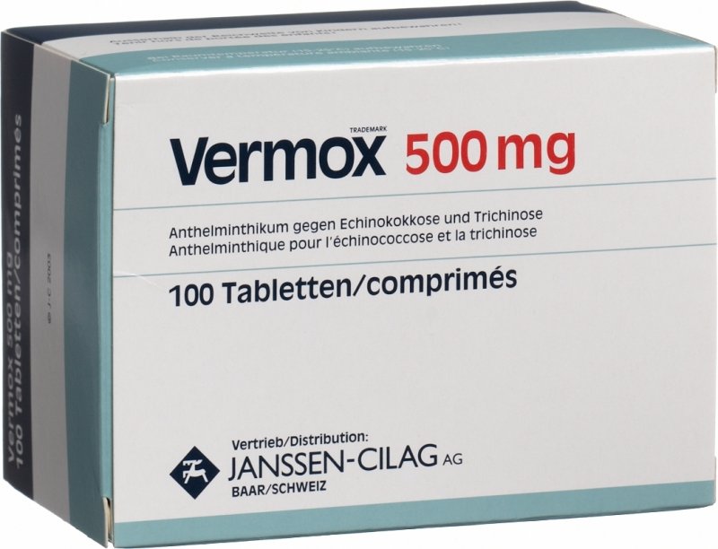 VERMOX cpr 500 mg 100 pce