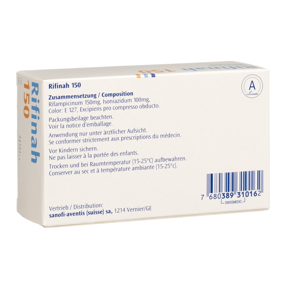 RIFINAH drag 150/100 mg 100 pce