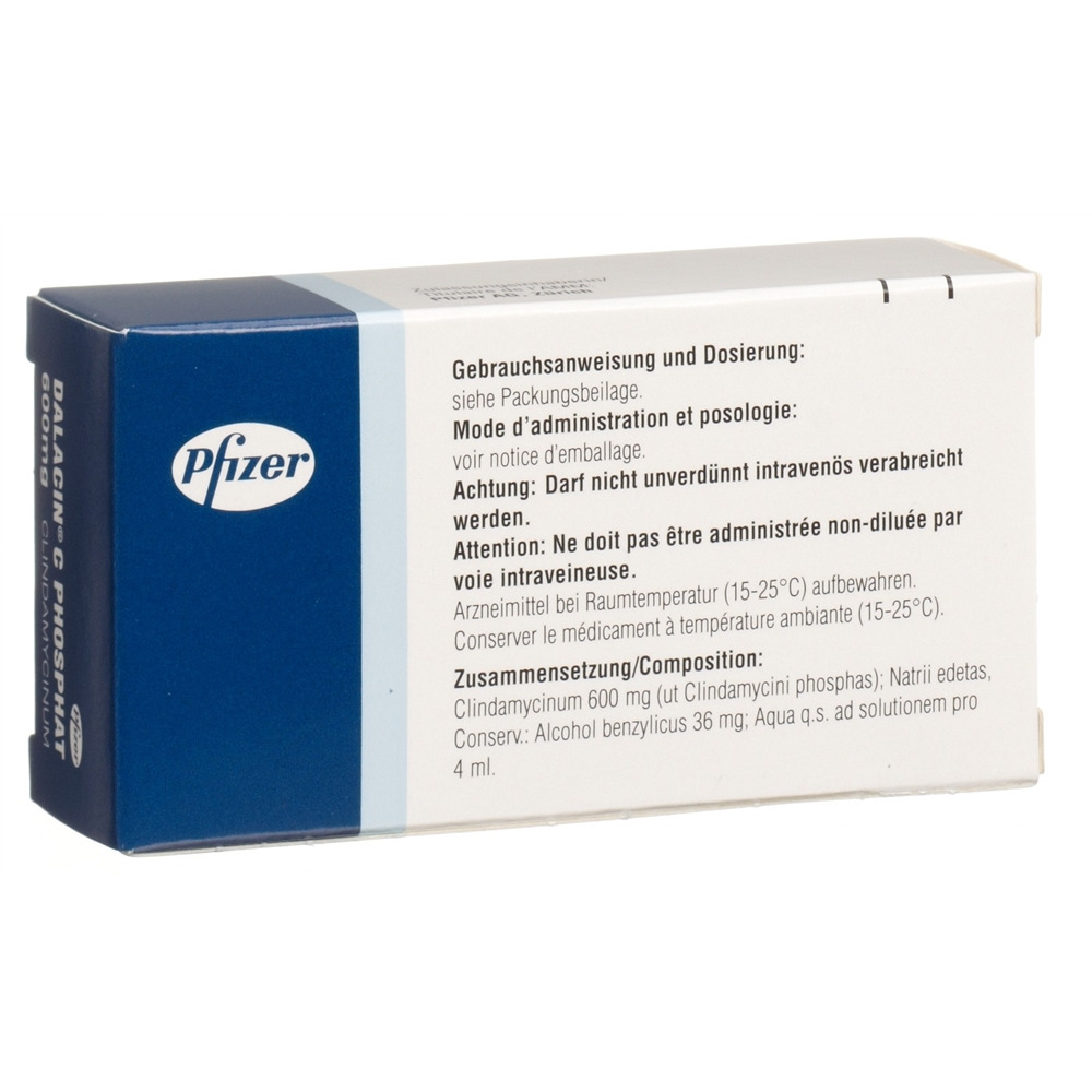 DALACIN C Phosphat sol inj 600 mg amp 4 ml