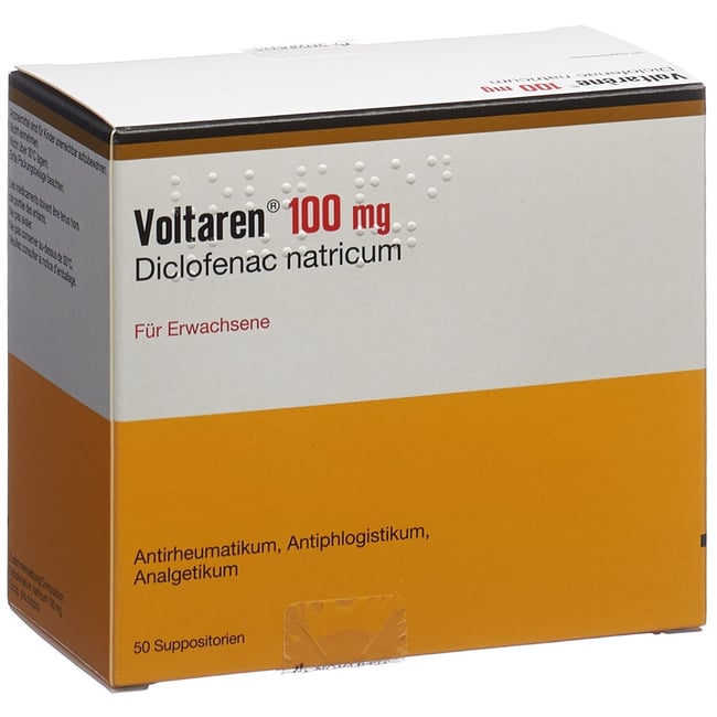 VOLTARENE supp 100 mg adult 50 pce