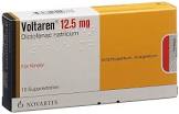 VOLTARENE supp 12.5 mg enf 10 pce