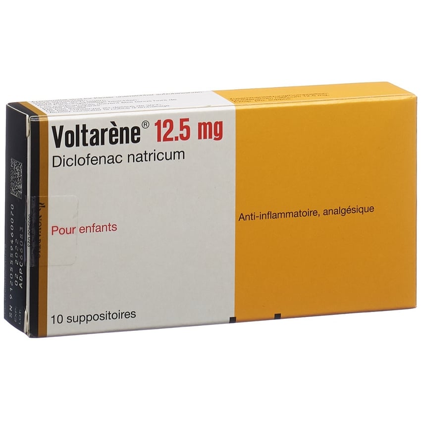 VOLTARENE supp 12.5 mg enf 10 pce