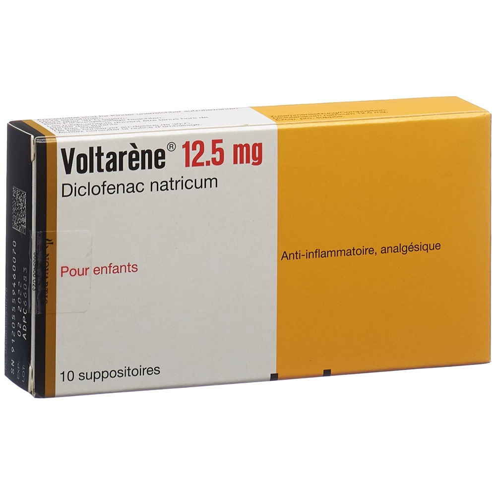 VOLTARENE supp 12.5 mg enf 10 pce