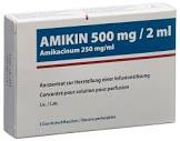 AMIKIN conc perf 500 mg/2ml 5 flac 2 ml