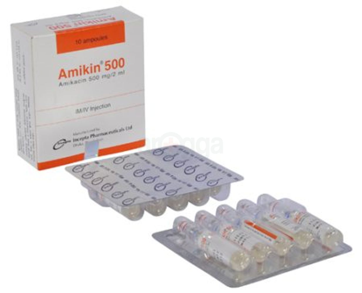 AMIKIN conc perf 500 mg/2ml 5 flac 2 ml