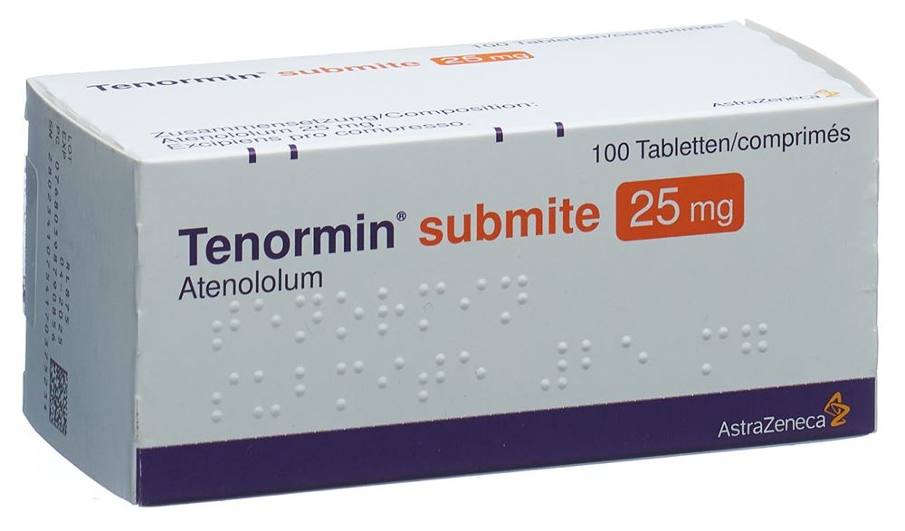 TENORMIN submite cpr 25 mg 100 pce