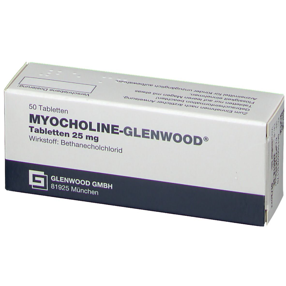 MYOCHOLINE Glenwood cpr 25 mg 50 pce