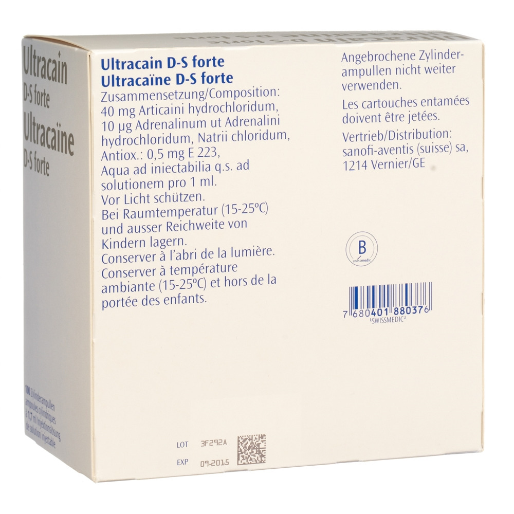 ULTRACAÏNE D-S FORTE 100 cartouche 1.7 ml