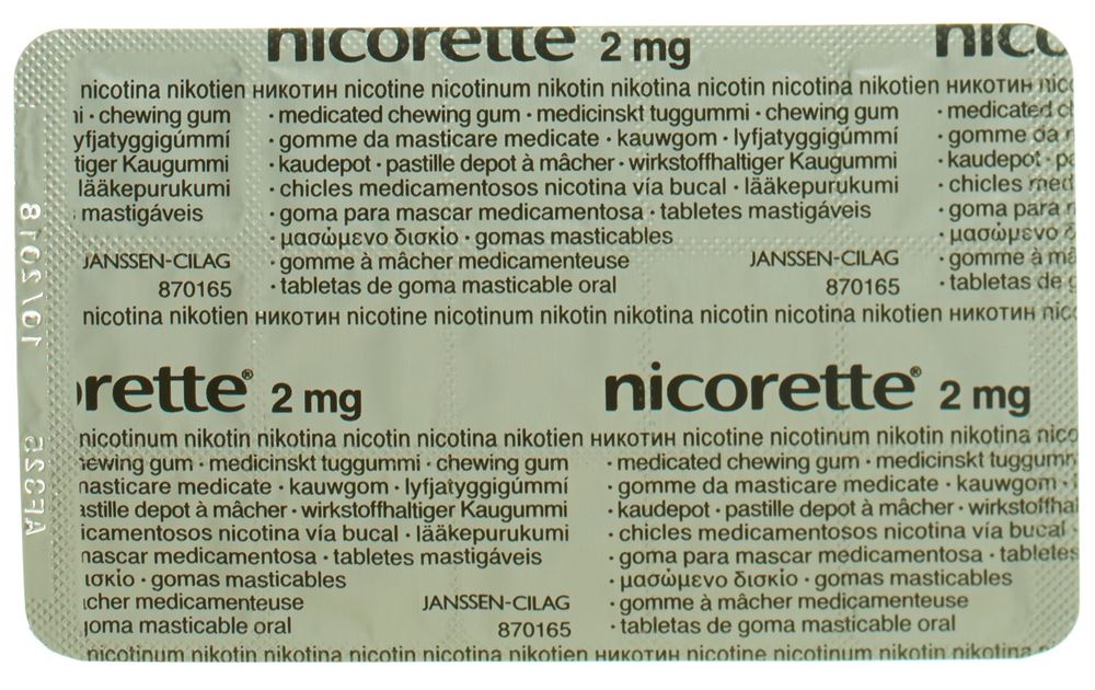 NICORETTE Original past dépôt mâcher 2 mg 105 pce