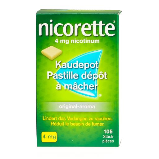 NICORETTE Original past dépôt mâcher 4 mg 105 pce