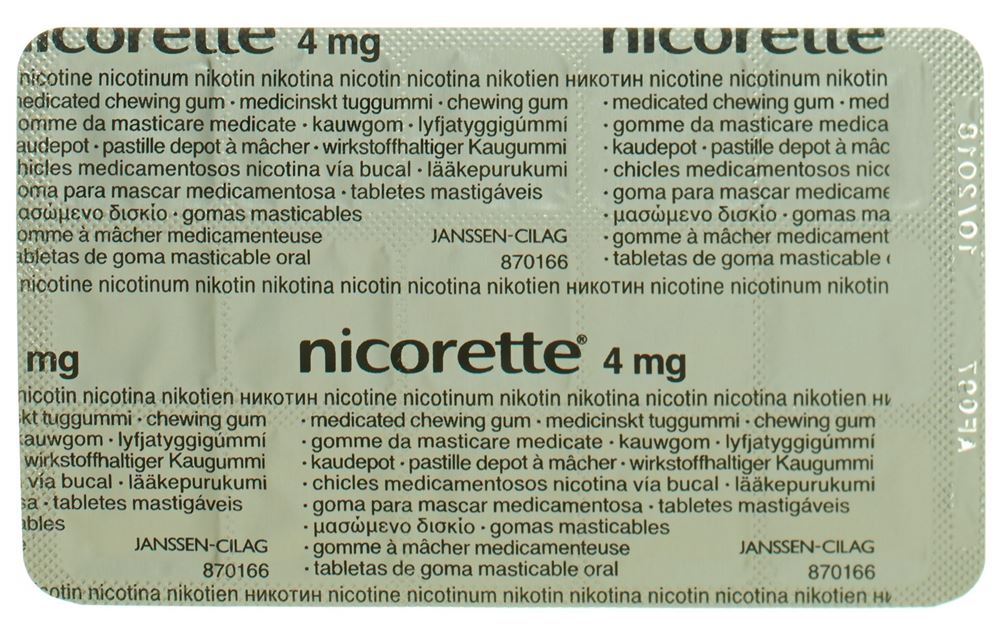 NICORETTE Original past dépôt mâcher 4 mg 105 pce