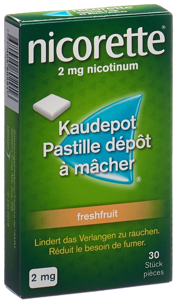 NICORETTE Freshfruit pastill dép mâch 2 mg 30 pce