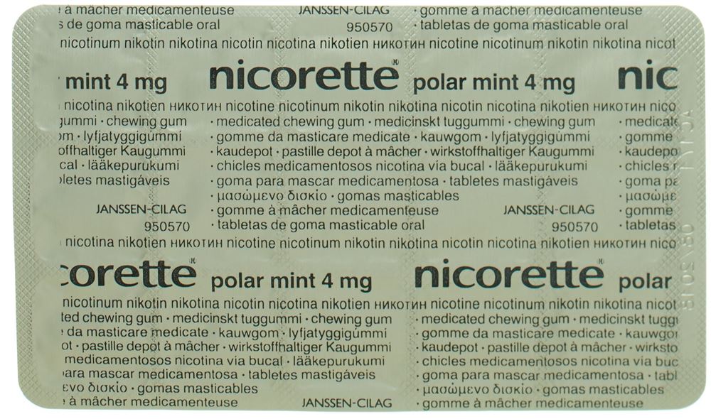 NICORETTE Polar Mint pastill dép mâch 4 mg 30 pce