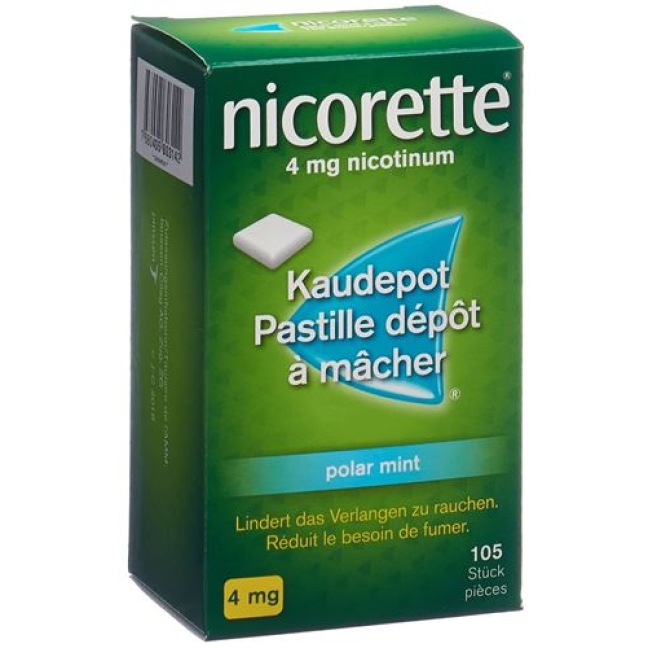 NICORETTE Polar Mint pastill dép mâch 4 mg 105 pce