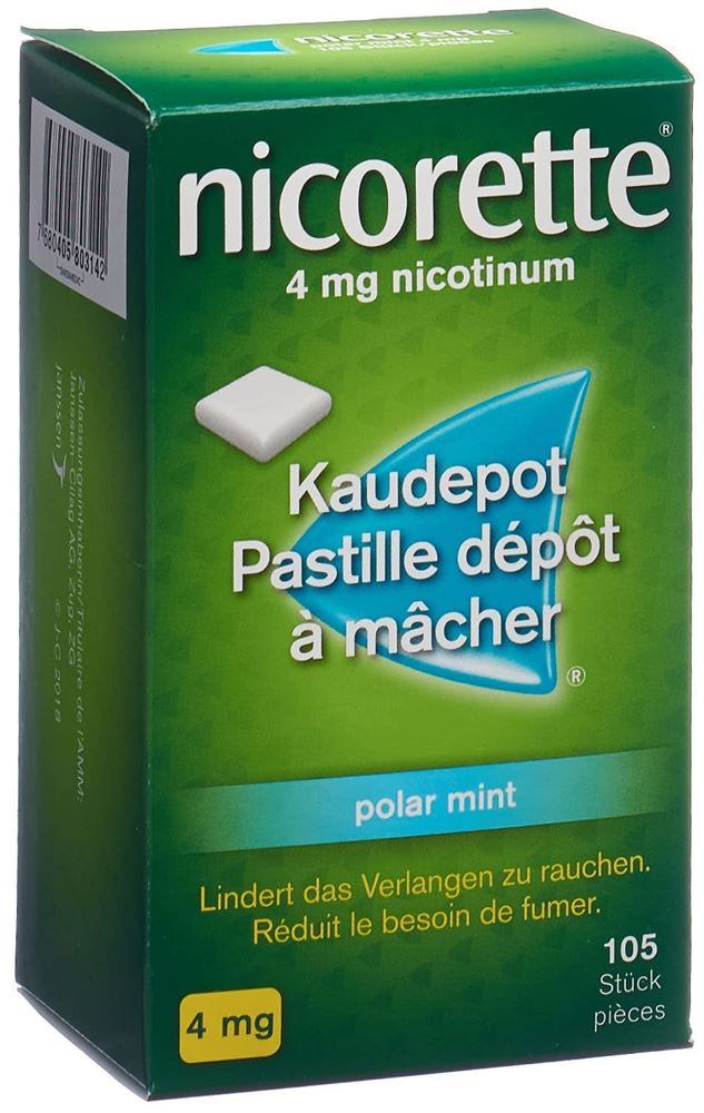 NICORETTE Polar Mint pastill dép mâch 4 mg 105 pce