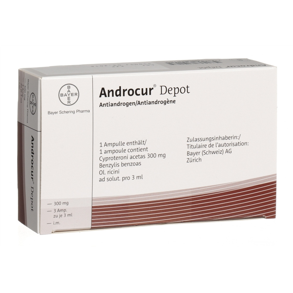 ANDROCUR Depot sol inj 300 mg/3ml i.m. 3 amp 3 ml