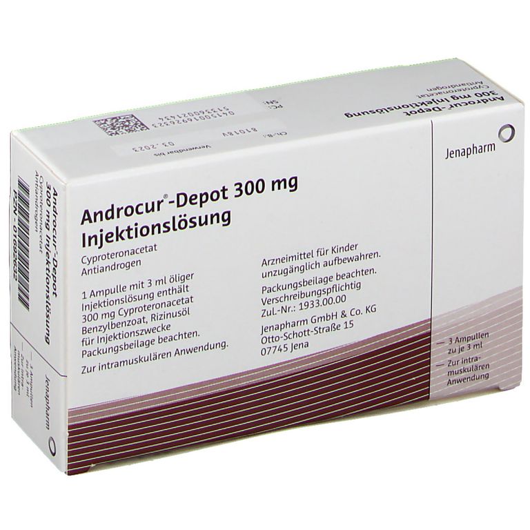 ANDROCUR Depot sol inj 300 mg/3ml i.m. 3 amp 3 ml