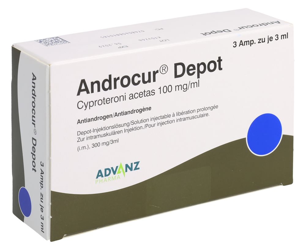 ANDROCUR Depot sol inj 300 mg/3ml i.m. 3 amp 3 ml