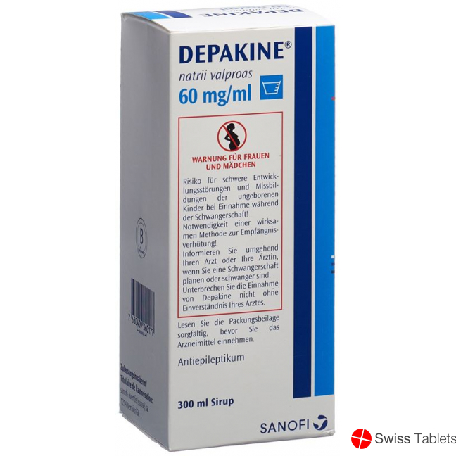 DEPAKINE sirop 60 mg/ml fl 300 ml