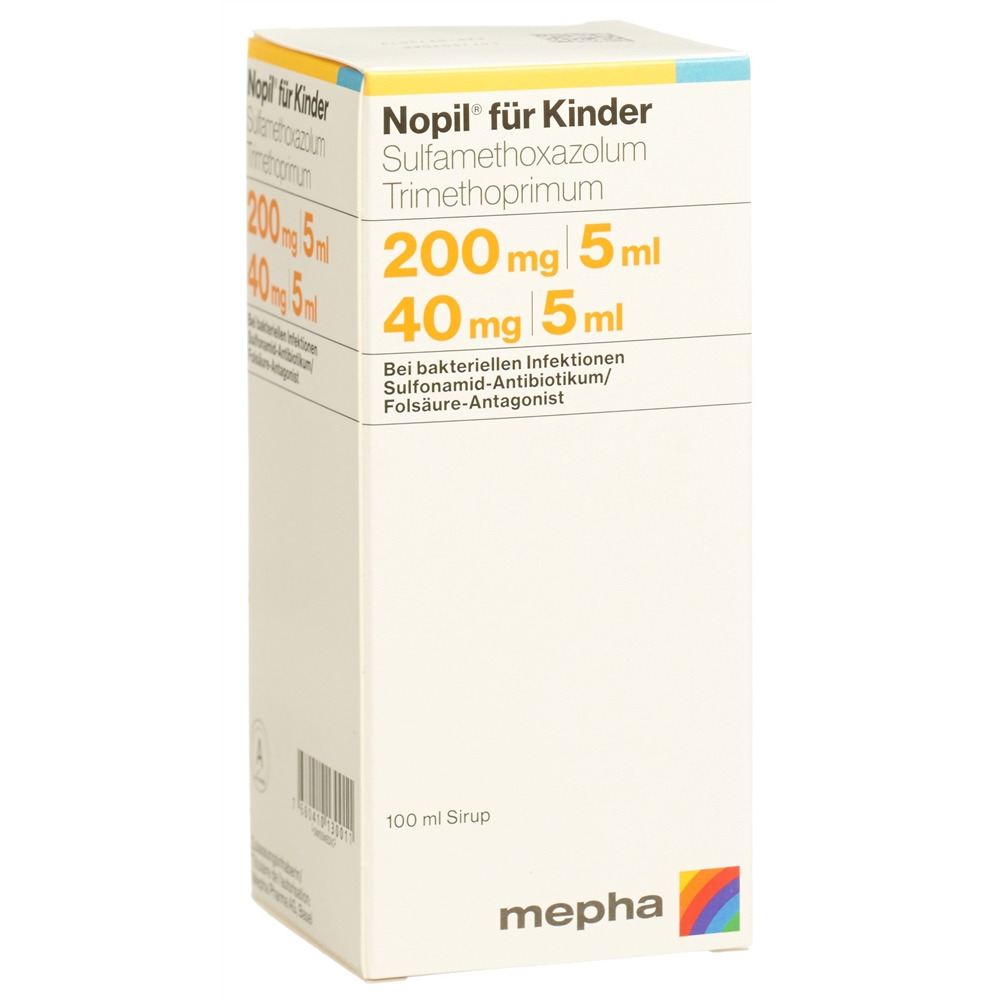 NOPIL sirop enf 200/40mg fl 100 ml