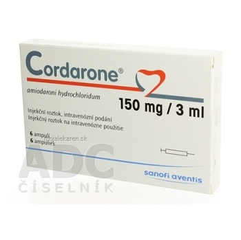 CORDARONE sol inj 150 mg/3ml 6 amp 3 ml