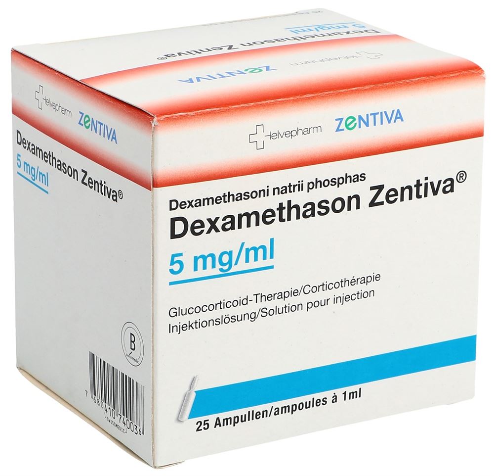 DEXAMETHASON Zentiva sol inj 5 mg/ml 3 amp 1 ml